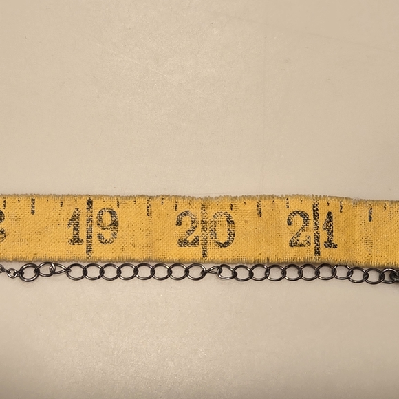 Necklace with Rhinestone Serpentine Pendant 22" Adj Silver Tone Chain - Picture 11 of 12